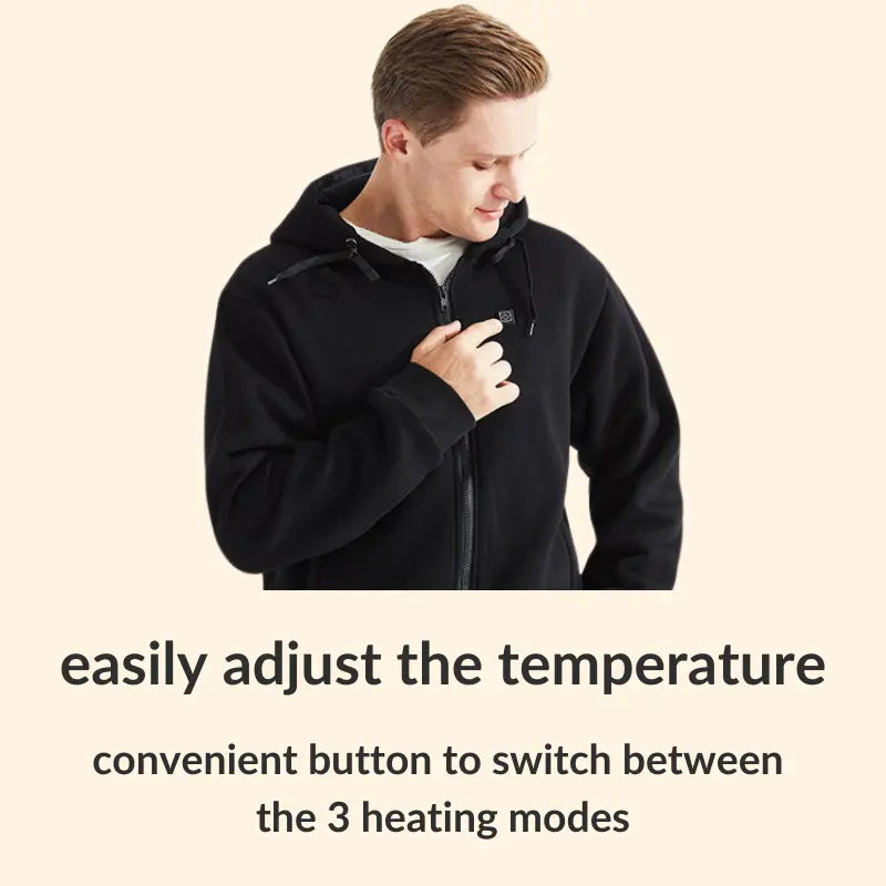 Unisex Heated Zip-Up Hoodie