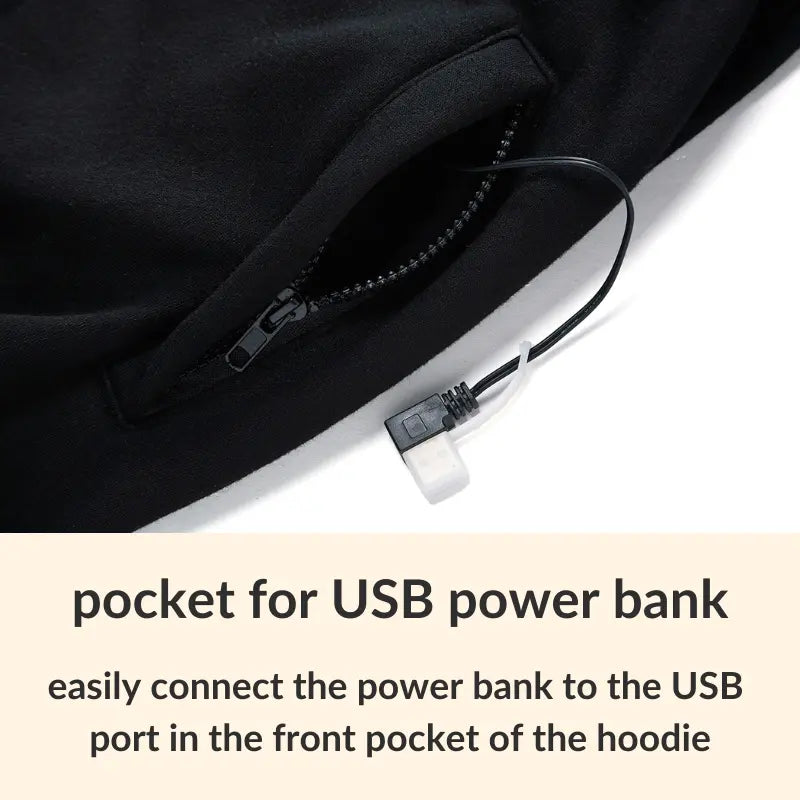 Unisex Heated Zip-Up Hoodie