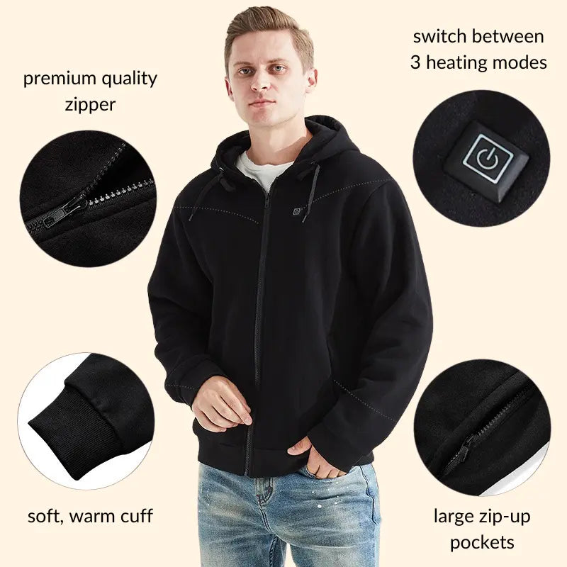 Heated Hoodie With 7.4v Battery Pack On Sale