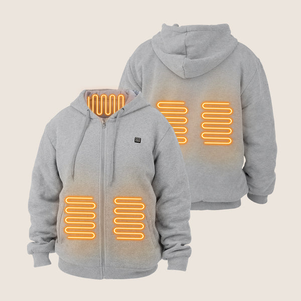 Unisex Heated Zip-Up Hoodie - alternate view